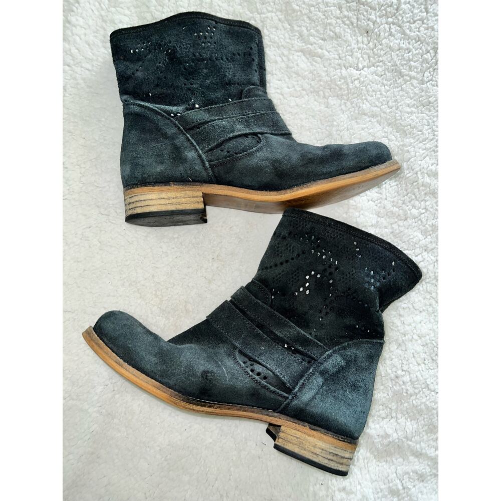 Mtng Original ‘Hydra’ Suede Moto Boots - size 38/8 - H9